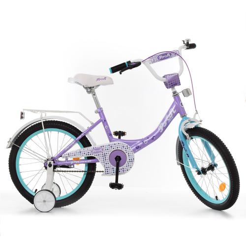 Детский двухколесный велосипед Profi Princess 18" (Y1815) с дополнительными колесами