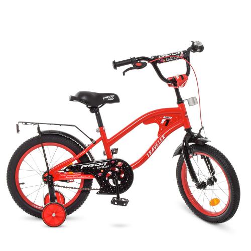 Детский двухколесный велосипед Profi TRAVELER 18" (Y18181) с дополнительными колесами