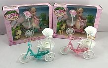 Кукла с велосипедом (57001)