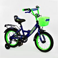 Двухколесный велосипед CORSO 14" Синий (G-14895) со звоночком