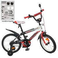 Велосипед детский двухколесный PROF1 Inspirer 18д. (Y18325-1) черно-бело-красный матовый
