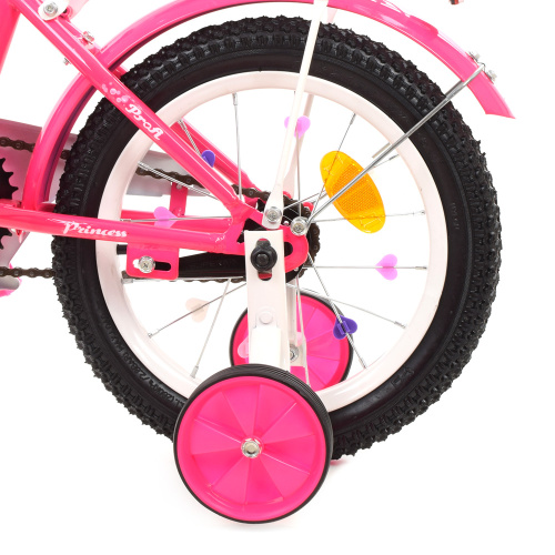 Велосипед двухколесный PROFI Princess 14" (Y1413) с приставными колесиками фото 5