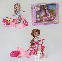 Кукла с велосипедом (57002)