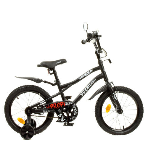 Велосипед детский PROF1 Urban 16" (Y16252) Черный фото 2