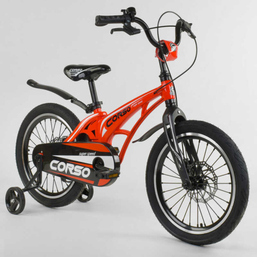 Велосипед двухколесный Corso Красный 18" (MG-18 W 009) с магниевой рамой