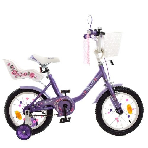 Детский двухколесный велосипед PROFI Ballerina 14" (Y1483-1K) с приставными колесиками фото 2