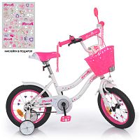 Детский велосипед Profi Star 14" Розовый (Y1494-1) с корзинкой
