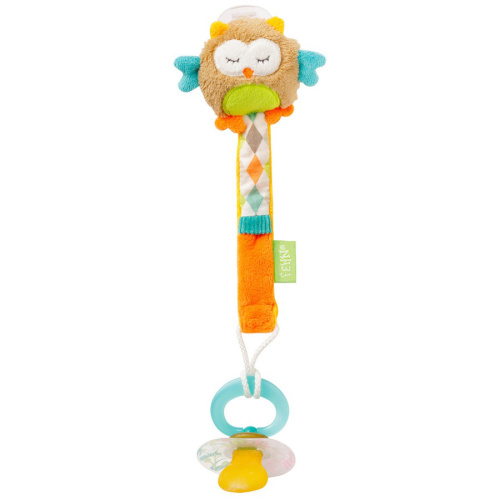 Развивающая игрушка-держатель для пустышки Baby Fehn Сова (071092)