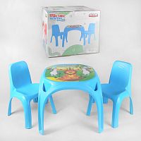 Столик с двумя стульями Pilsan (03-422) - ГОЛУБОЙ
