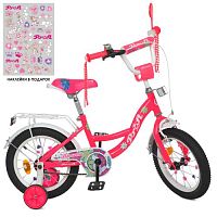 Велосипед детский двухколесный PROF1 Blossom 14д. (Y14302N) малиновый