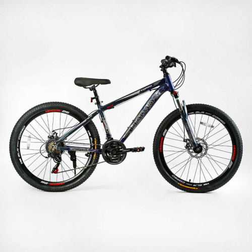 Велосипед Спортивный Corso «HEADWAY» 26" дюймов HW-26912 (1) рама алюминиевая 15", оборудование Shimano 21 скорость, собран на 75%