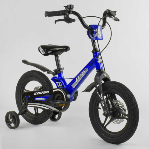 Велосипед двухколесный Corso Синий 14" (MG-85328) с магниевой рамой