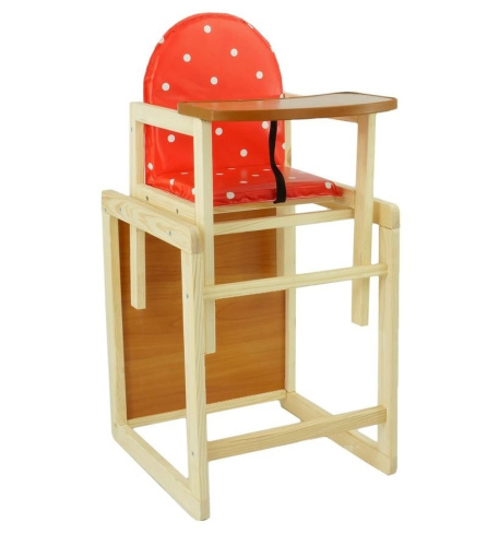 Детский стульчик для кормления Мася Горох  (47952) Красный