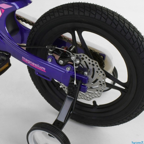 Велосипед двухколесный Corso Фиолетовый 14" (MG-77218) с магниевой рамой фото 4