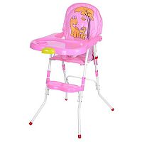 Детский стульчик для комления Bambi (M 3508-8) Розовый