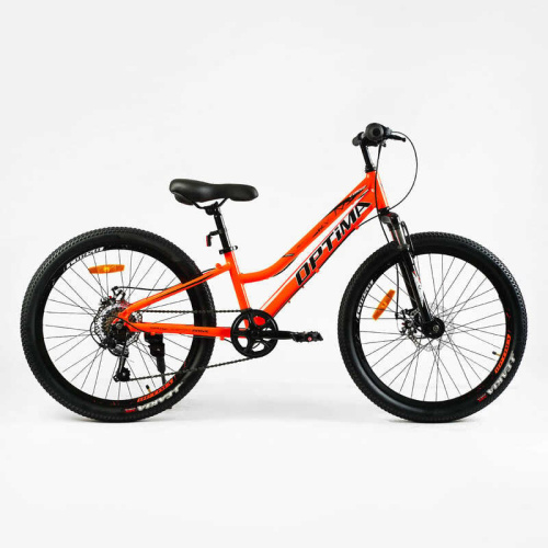 Велосипед Спортивный Corso «OPTIMA» 24" дюйма TM-24215(1) рама алюминиевая 11", оборудование Shimano 21 скорость, собран на 75%