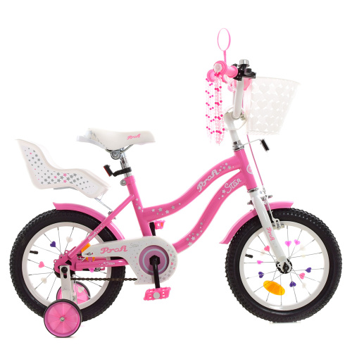 Детский велосипед Profi Star 14" Розовый (Y1491-1K) со звонком фото 2
