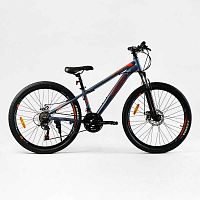 Велосипед Спортивный Corso «PRIMO» 26" дюймов RM-26808 (1) рама алюминиевая 13", оборудование SAIGUAN 21 скорость, собран на 75%