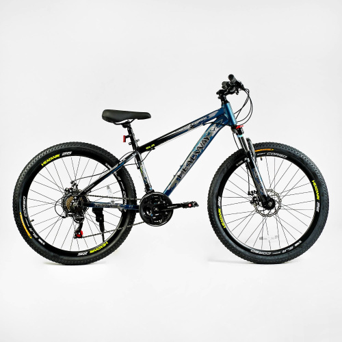 Велосипед Спортивный Corso «HEADWAY» 26" дюймов HW-26088 (1) рама алюминиевая 15", оборудование Shimano 21 скорость, собран на 75%