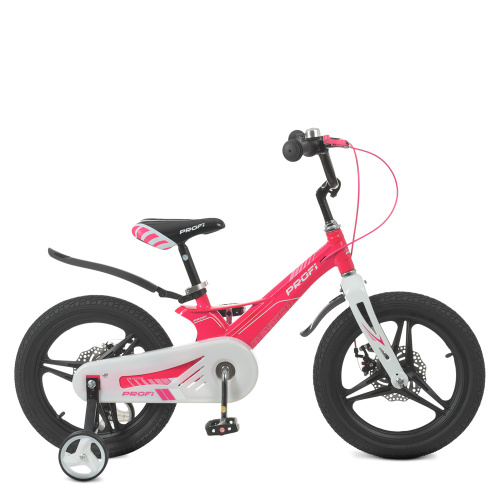 Велосипед детский двухколесный PROF1 Hunter 16д. (LMG16232) малиново-белый фото 2