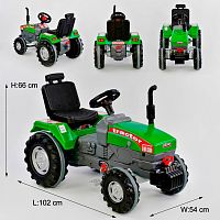 Веломобиль-трактор с педалями (07-294) Зеленый