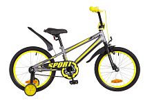 Детский велосипед Formula SPORT 9,5"18" 14G (OPS-FRK-18-020) Grey/Black/Yellow