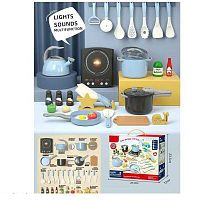 Набор посуды 219-3 XA (24) 31 предмет, плита на батарейках, звук, подсветка, в коробке