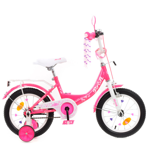 Велосипед двухколесный PROFI Princess 14" (Y1413) с приставными колесиками фото 2