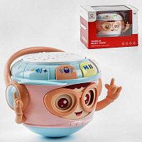 Музыкальная игрушка звук, подсветка, проектор, неваляшка (YL 613) Розовая