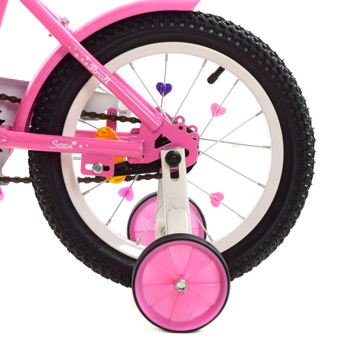 Детский велосипед Profi Star 14" Розовый (Y1491) со звонком фото 4