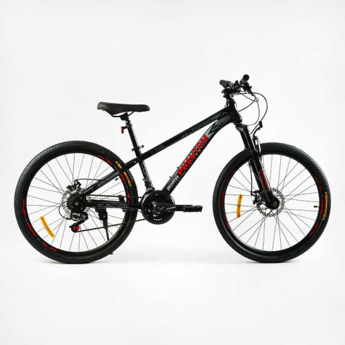 Велосипед Спортивный Corso 26" дюймов «PHANTOM» PH-26410 (1) рама стальная 13’’, оборудование SunRun 21 скорость собран на 75%
