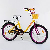 Двухколесный велосипед CORSO 20" (2075) с корзинкой