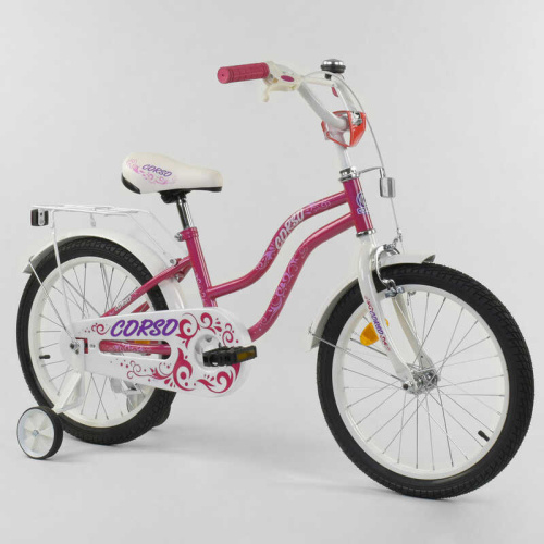 Двухколесный велосипед 18" Corso (Т-67104) Розовый