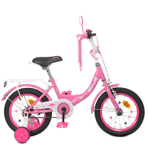 Двухколесный велосипед Profi Princess 12" Розовый (Y1211) со звонком фото 6