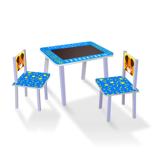 Столик со стульчиками МИНИ Собачка (С 105) Синий