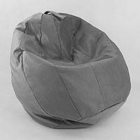 Кресло-мешок "Груша" пенополистероловый шарик, ткань велюр, цвет серый ТМ Алекс (102263)