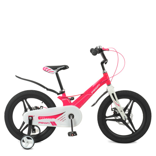 Велосипед детский двухколесный PROF1 Hunter 18д. (LMG18232) малиново-белый фото 2