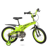 Двухколесный велосипед Profi Projective 16" Зеленый (LMG16124) с дополнительными колесиками