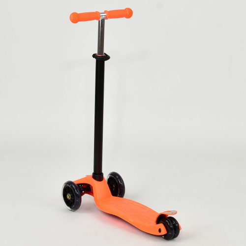 Детский трехколесный самокат Best Scooter MAXI Оранжевый (466-113) со светящимися колесами фото 3