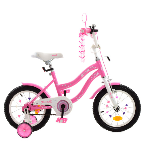 Детский велосипед Profi Star 14" Розовый (Y1491) со звонком фото 5