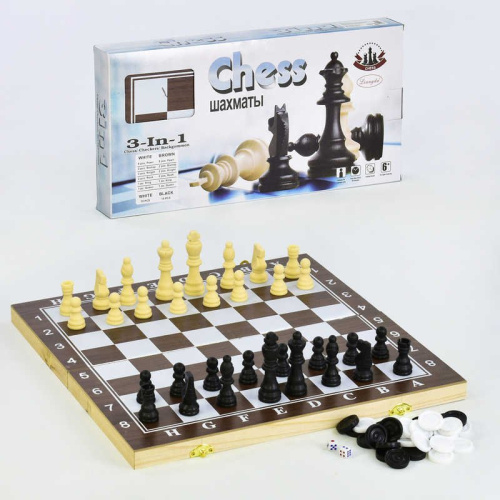 Настольная игра Шахматы 3 в1 (F 22017)