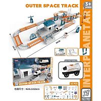 Трек FYS-TK 19 (36) "Космическая станция", 63 детали, машинка на батарейках, фигурка астронавта, в коробке