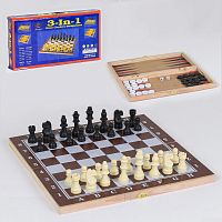 Шахматы деревянные 3в1 (С 36810)