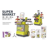 Набор Магазин 668-126 звук, подсветка, сканер, продукты, купюры, монеты, на батарейках