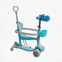 Детский трехколесный Самокат Best Scooter 5в1 (P-92401) свет, доп. колеса