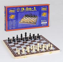 Шахматы деревянные 3в1 (С 36812)