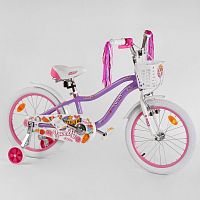 Велосипед двухколесный 16 дюймов  "CORSO Sweety" (SW - 16144 / 161442) фиолетовый
