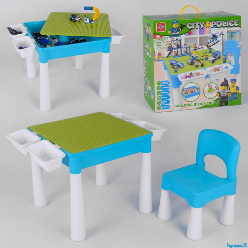 Игровой столик со стульчиком + КОНСТРУКТОР LX.A 371, 505 деталей