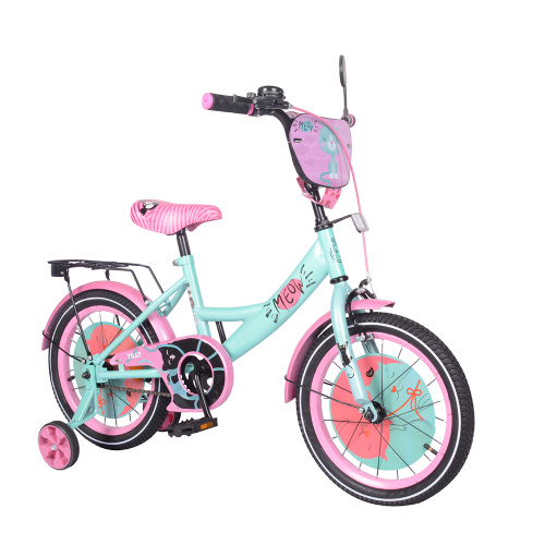 Велосипед двухколесный Tilly Meow 16" (T-216218/1 azure+pink)