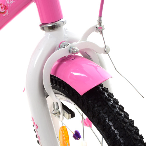 Двухколесный велосипед Profi Ballerina 14" Розовый (Y1481) с дополнительными колесиками фото 4